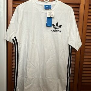 Adidas White Elongated Tee